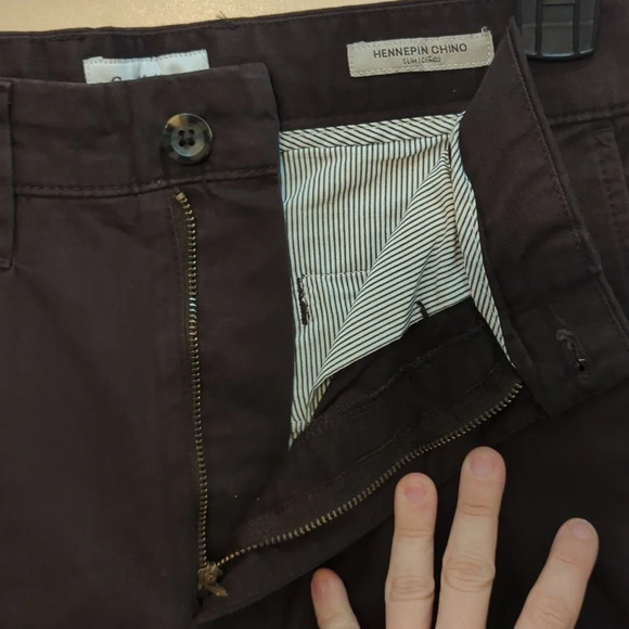 Goodfellow & Co men's Slim Chino brown pants - Picture 7 of 11